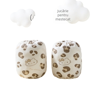 Manșete pentru bebeluși din bumbac 100%, imprimeu Cartoon, moi pentru mestecat, anti-murdărire, unisex, brand Blue Dad, pentru copii sub 1 an, 1–3 ani și 3–8 ani