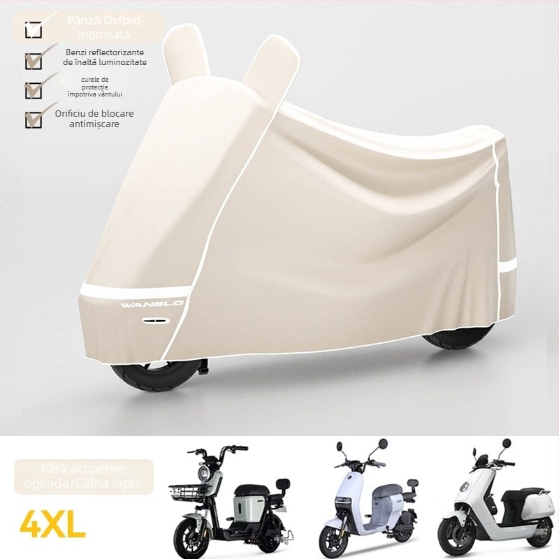 Husă pentru vehicule electrice, protecție împotriva ploii, soarelui și prafului – pentru biciclete electrice și motociclete
