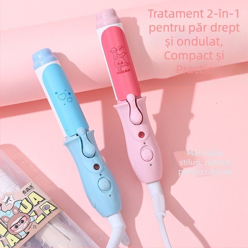 Stilist de păr dual pentru curling și îndreptare cu încălzitor ceramic turmalin, 25W, 220V, pentru păr ud și uscat, stil rapid 1–2 minute