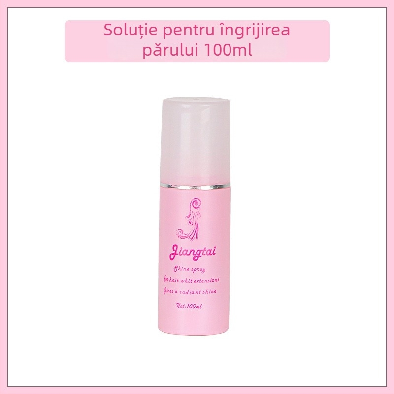 Set de îngrijire pentru perucă cu soluție de îngrijire, suport, pieptene tip coadă, BB clip și plasă pentru păr