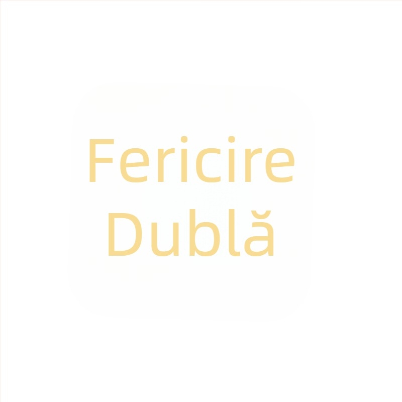 Set unisex de butoni de manșetă din oțel, cu motivul Fericire dublă, finisaj electroplacat