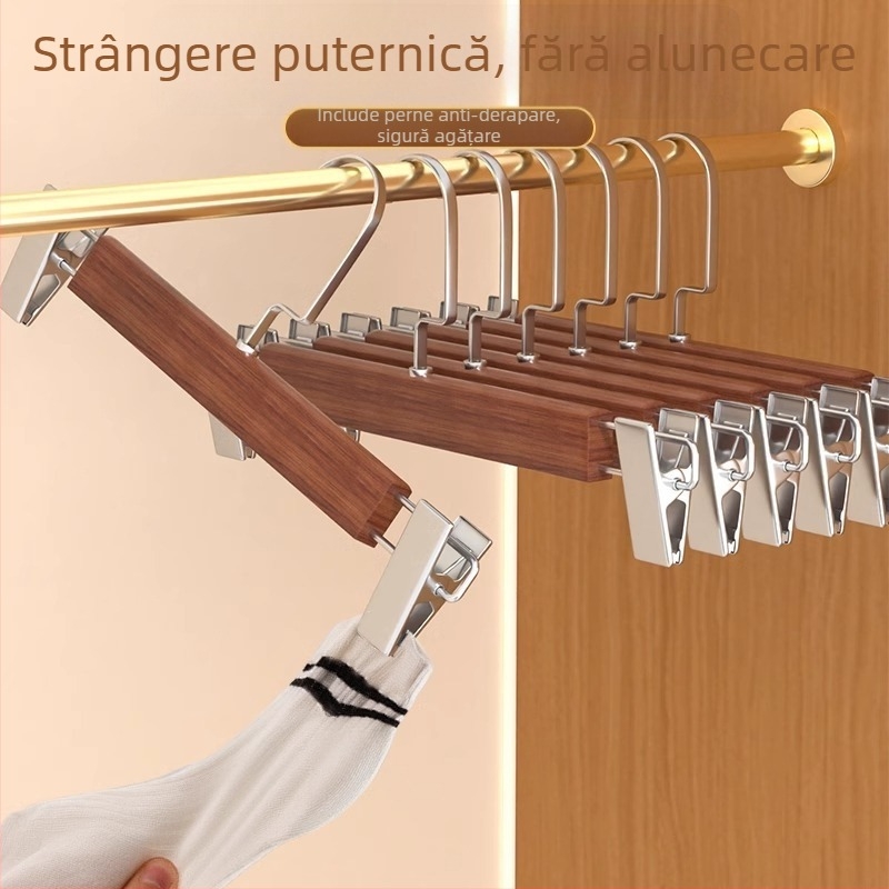 Clip pentru pantaloni pe suport | Metal, Model 9740, Stil modern minimalist, Nu se poate plia, Cutie: 200 buc.