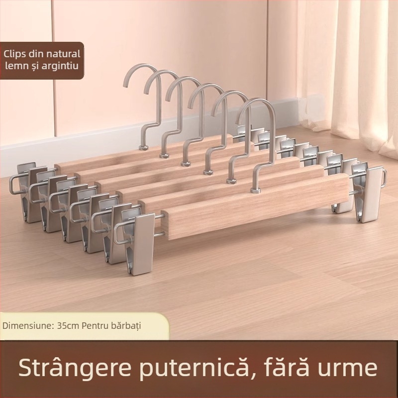 Clip pentru pantaloni pe suport | Metal, Model 9740, Stil modern minimalist, Nu se poate plia, Cutie: 200 buc.