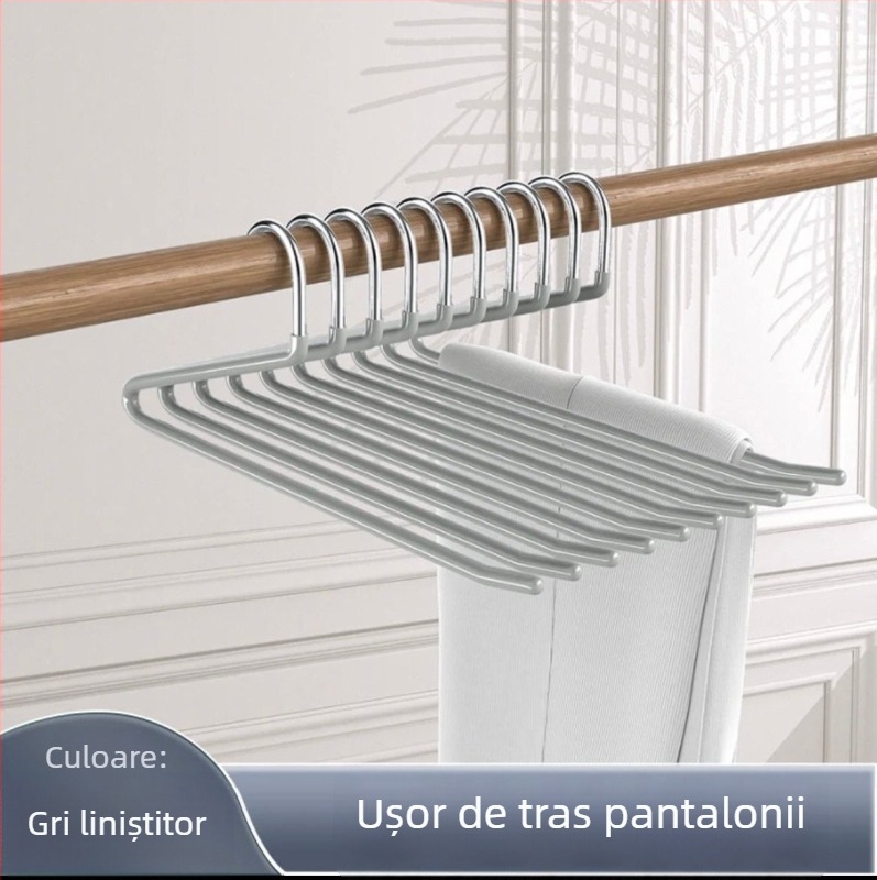 Umeraș pentru pantaloni în formă de gâscă, acoperire nano PVC, antiaderent, cu un singur strat, fără cusături, tehnologie dip molding, 2 bucăți, potrivit pentru pantaloni, eșarfe și cravate