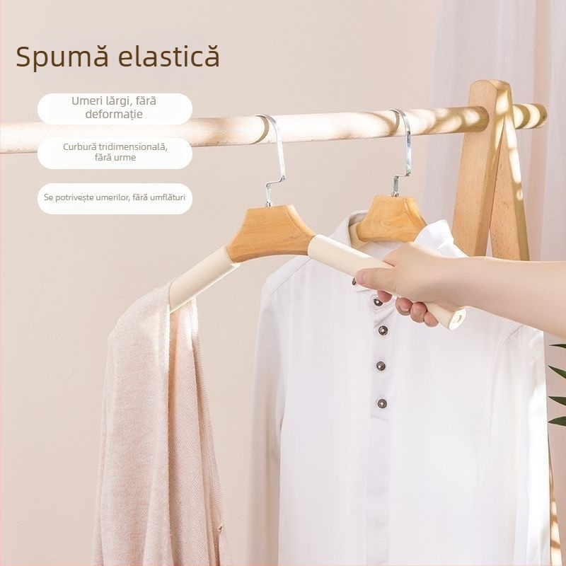 Clip de uscat pentru haine — antiaderent, fără urme, stil modern minimalist; material: burete; capacitate mare de susținere; potrivit pentru tricouri, costume, pantaloni (material: burete; caracteristici: antiaderent, fără urme; capacitate: mare)