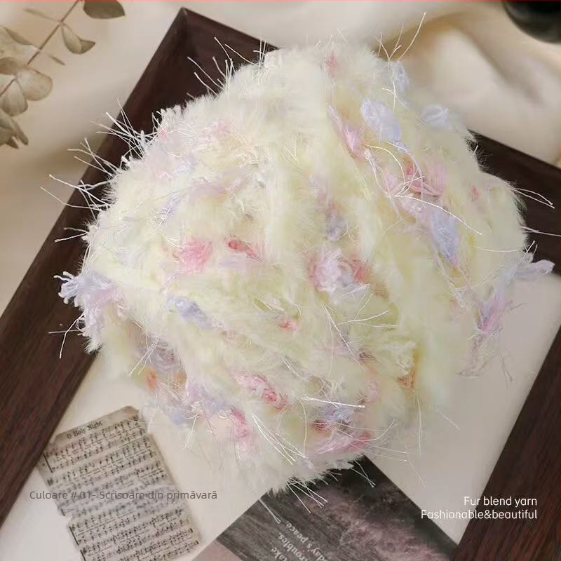 Fire Mohair Worsted pentru tricotat — certificat sigur pentru bebeluși, fir DIY, torsionare fină, fir tubular, ghem de fir