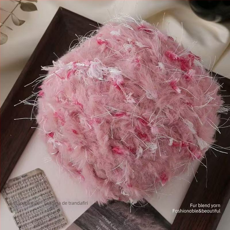 Fire Mohair Worsted pentru tricotat — certificat sigur pentru bebeluși, fir DIY, torsionare fină, fir tubular, ghem de fir