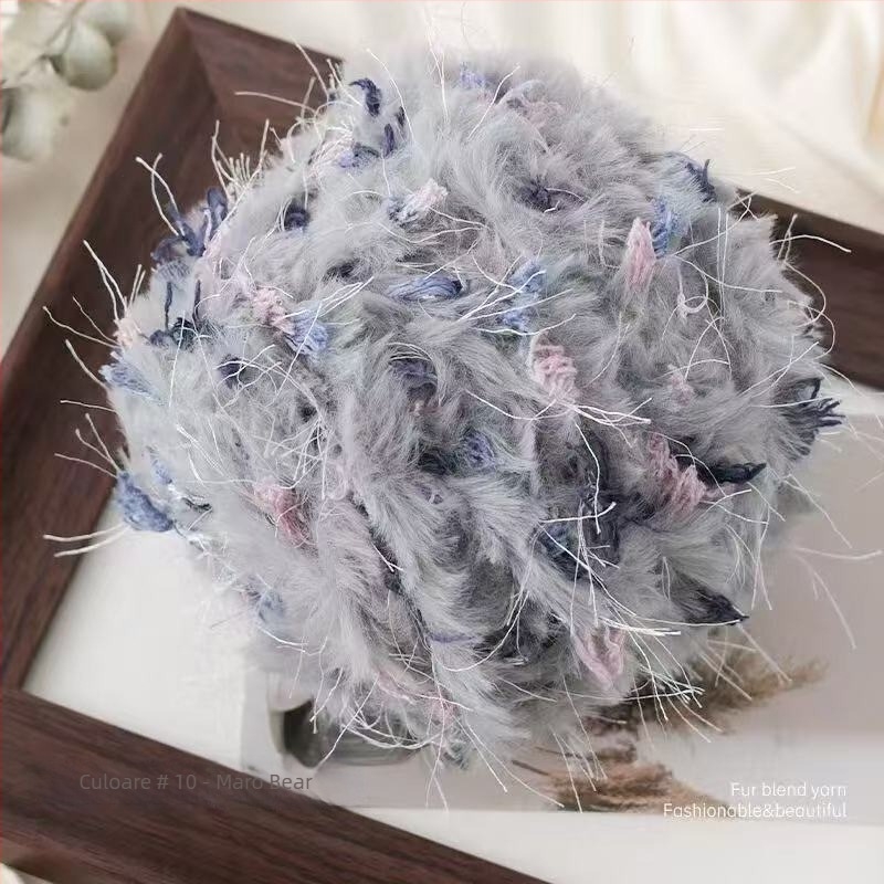 Fire Mohair Worsted pentru tricotat — certificat sigur pentru bebeluși, fir DIY, torsionare fină, fir tubular, ghem de fir