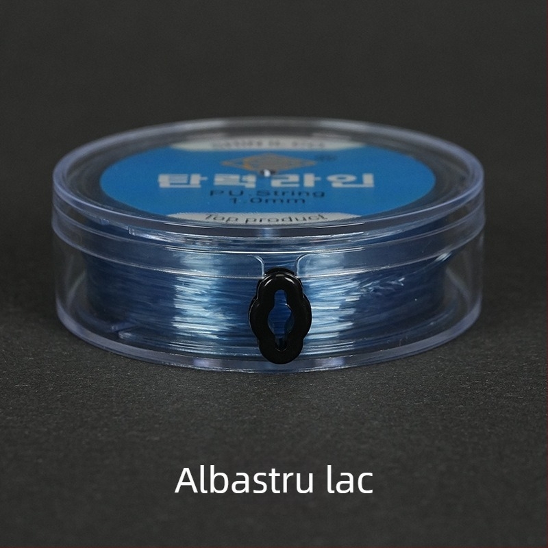 Fir elastic de pescuit cu filament rotund transparent și mărgele cristal, tricotat manual din spandex