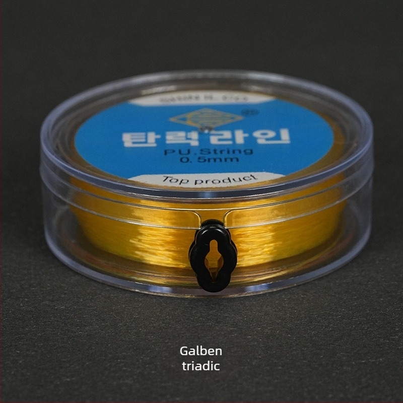 Fir elastic de pescuit cu filament rotund transparent și mărgele cristal, tricotat manual din spandex