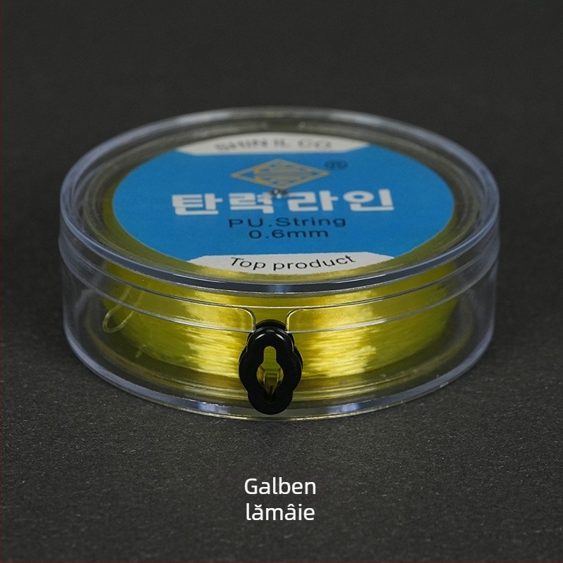 Fir elastic de pescuit cu filament rotund transparent și mărgele cristal, tricotat manual din spandex