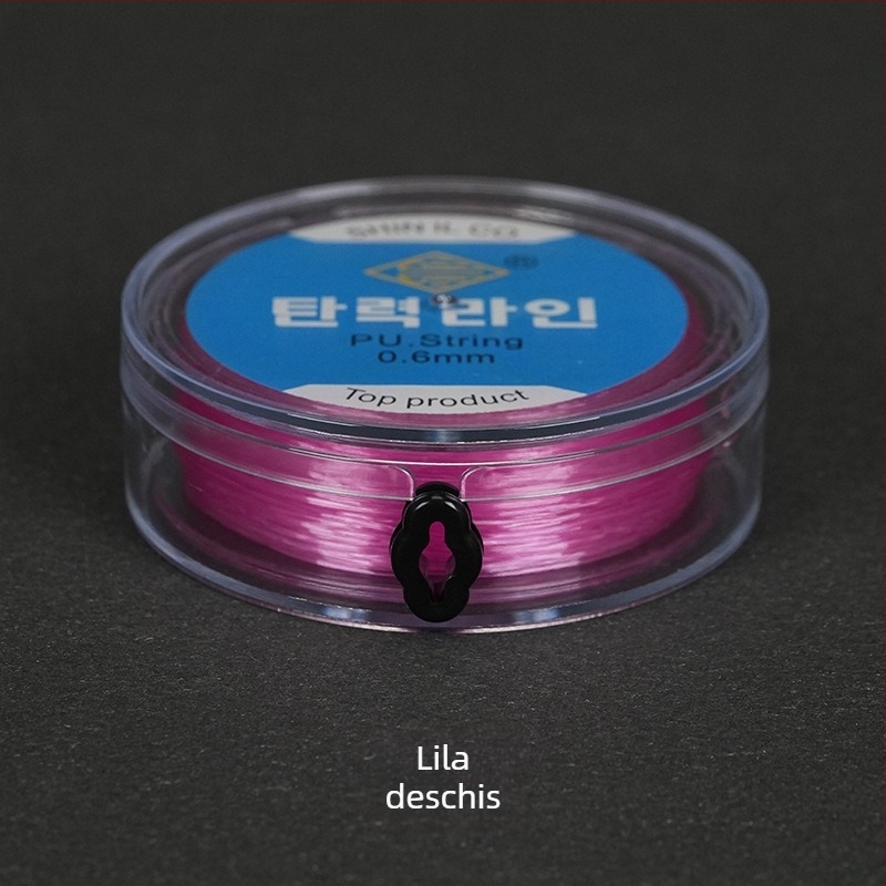 Fir elastic de pescuit cu filament rotund transparent și mărgele cristal, tricotat manual din spandex