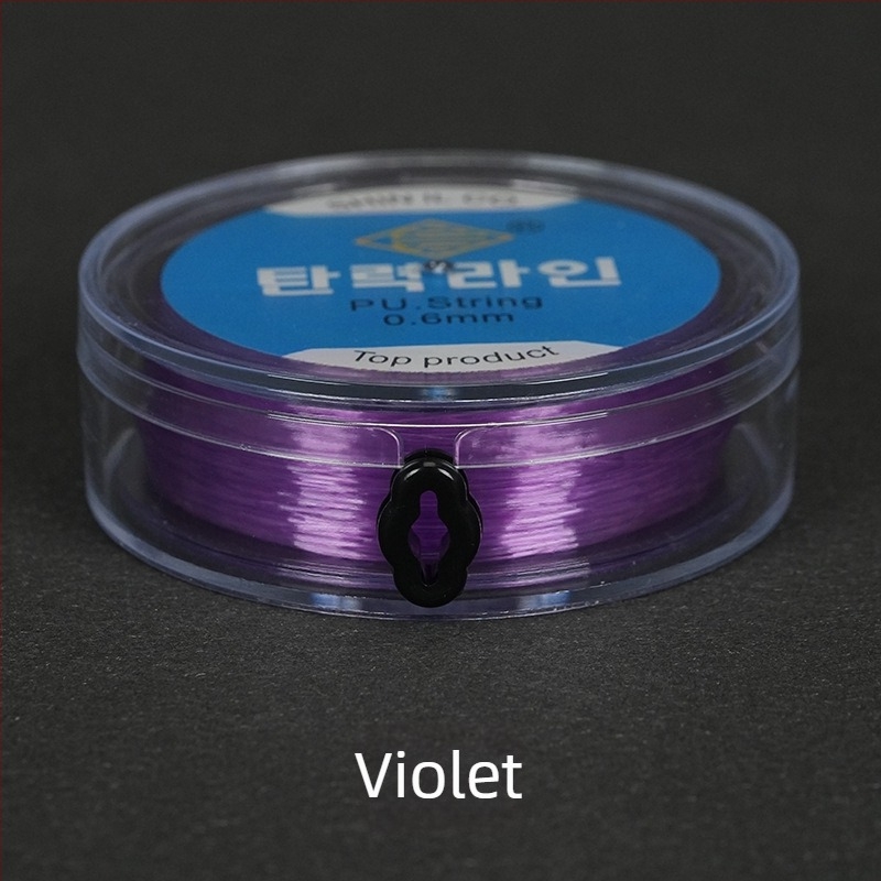 Fir elastic de pescuit cu filament rotund transparent și mărgele cristal, tricotat manual din spandex