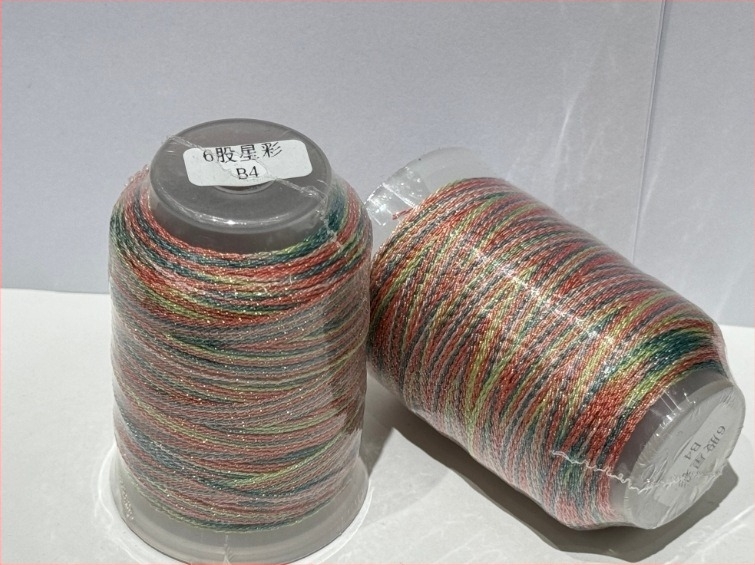 Șnur pentru mărgele, tricotat manual, finisaj vopsit în stil cer înstelat, disponibil în configurații cu 6 sau 9 șnururi