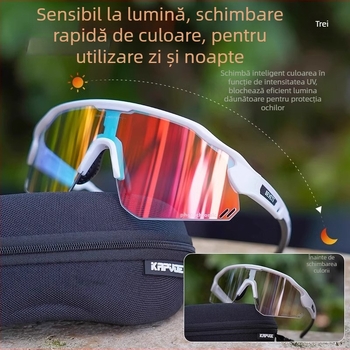 Ochelari de ciclism – antivânt, multisport, model X-75, material PC, compatibili cu ochelari cu dioptrii