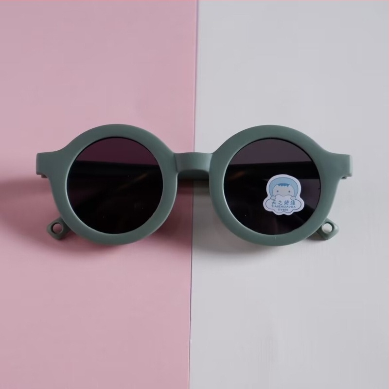 Ochelari de soare pentru copii polarizați, ramă rotundă – lentile TAC UV400, cadru complet