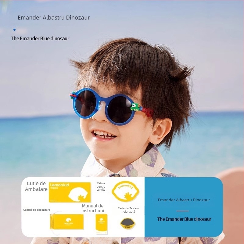 Ochelari de soare pentru copii Lemonkid Polarizați UV400 Ramă rotundă TAC lentile