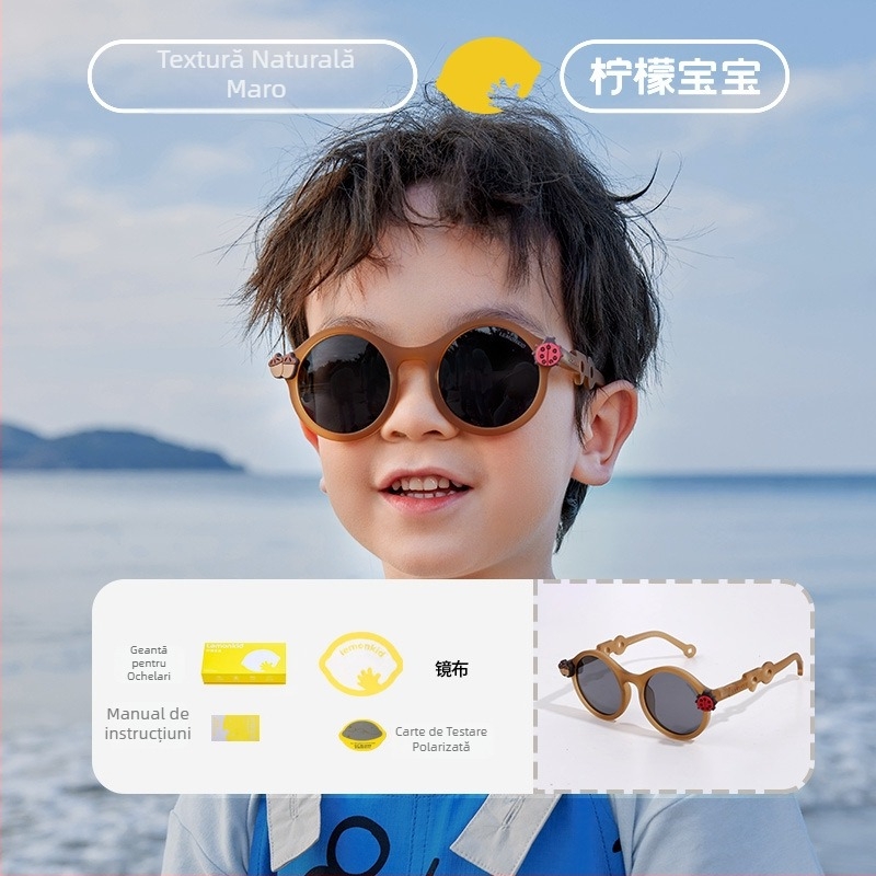 Ochelari de soare pentru copii Lemonkid Polarizați UV400 Ramă rotundă TAC lentile