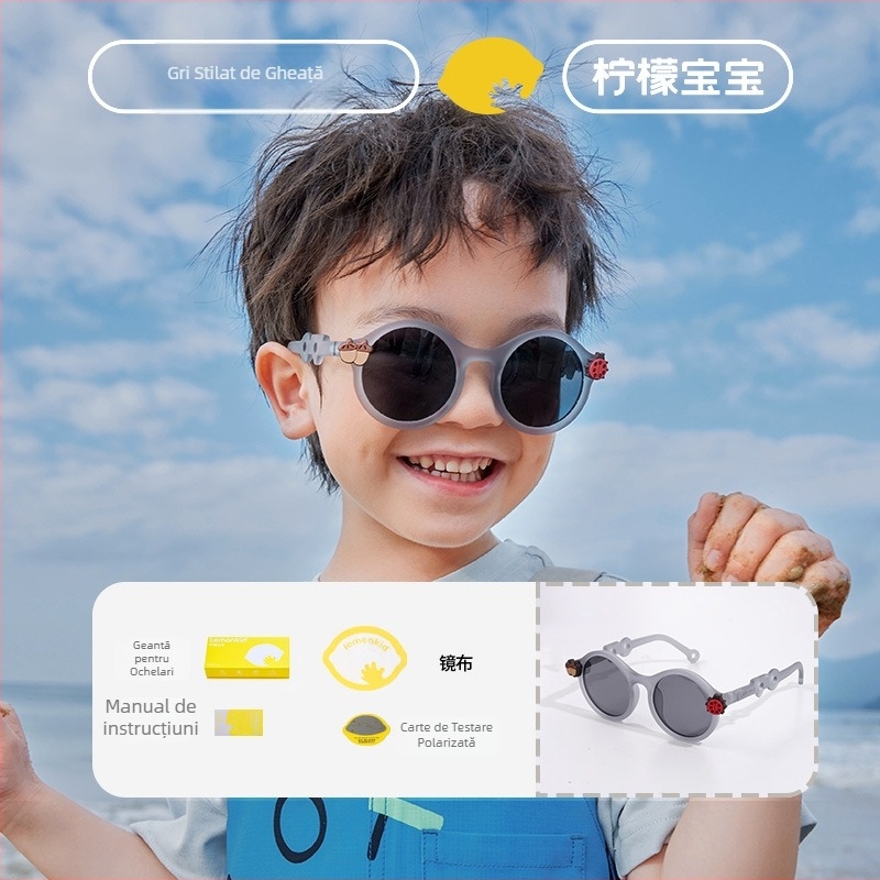 Ochelari de soare pentru copii Lemonkid Polarizați UV400 Ramă rotundă TAC lentile