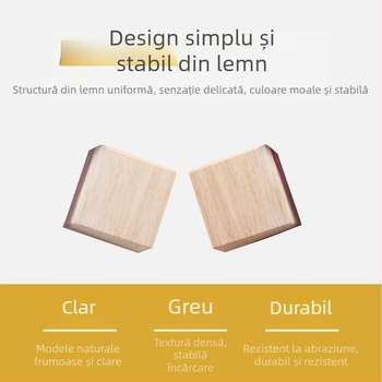 Umeraș pentru pantaloni din lemn cu cleme, stil modern minimalist, set de 2 bucăți, personalizare disponibilă, logo imprimat