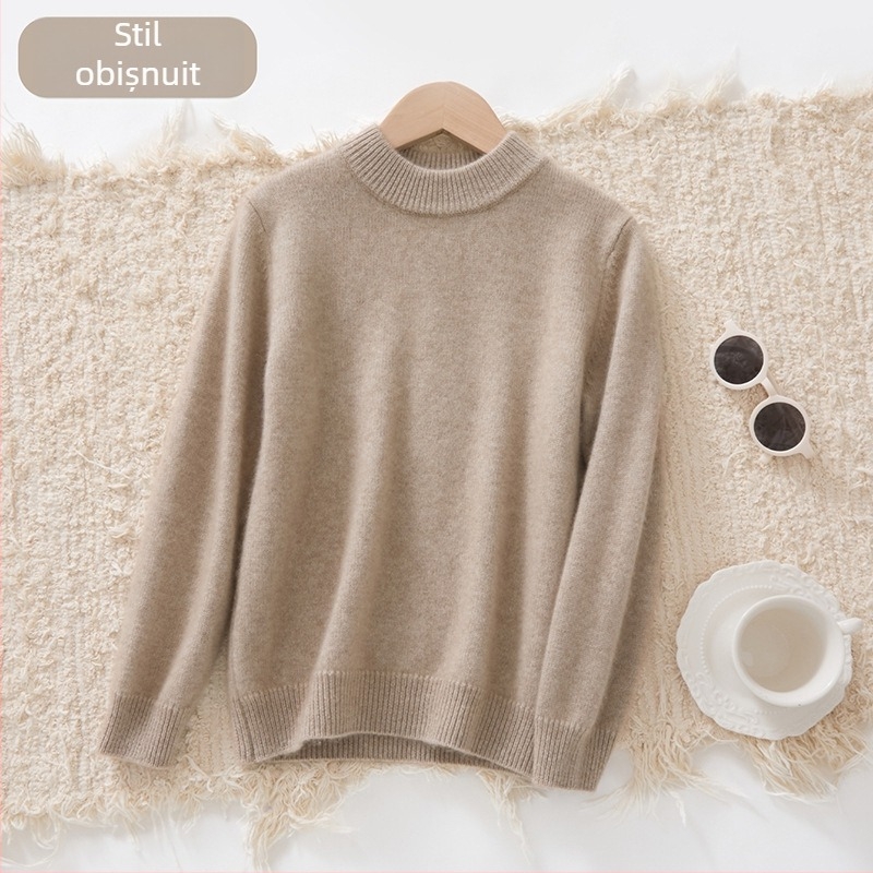 Pulover pentru copii din cașmir, gros, unisex, mâneci lungi