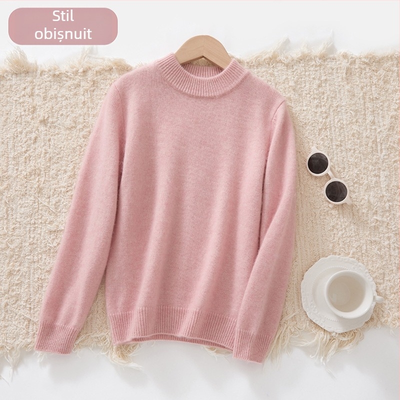 Pulover pentru copii din cașmir, gros, unisex, mâneci lungi