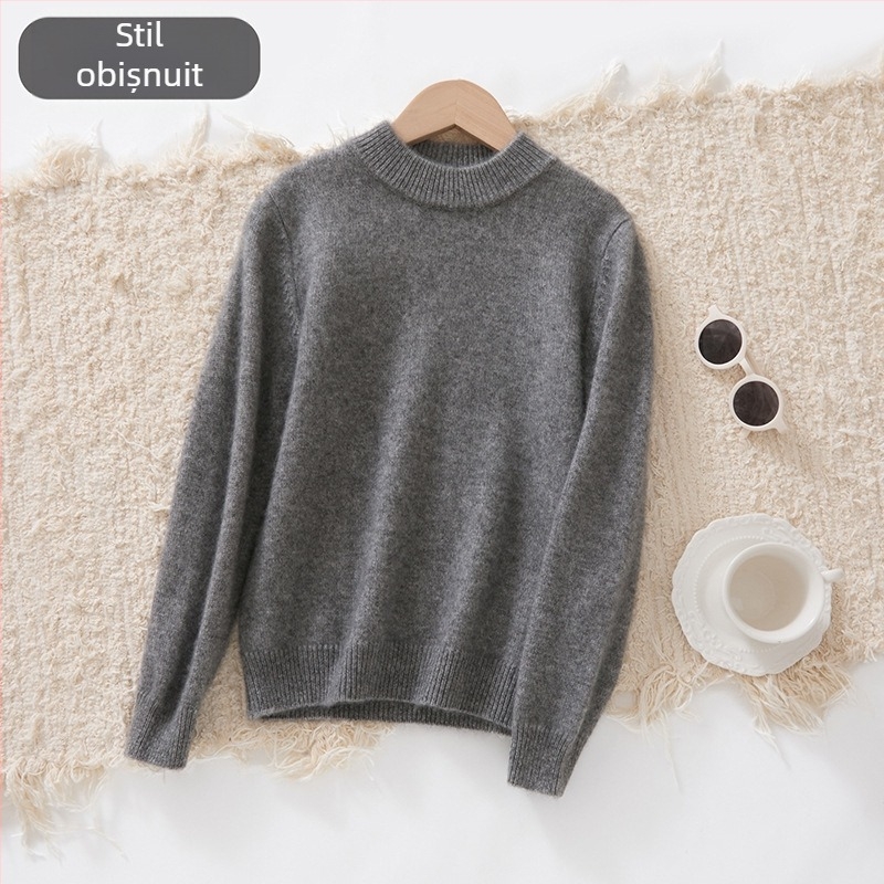 Pulover pentru copii din cașmir, gros, unisex, mâneci lungi