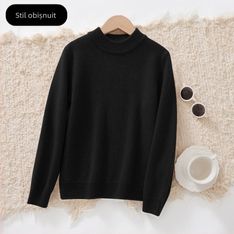 Pulover pentru copii din cașmir, gros, unisex, mâneci lungi