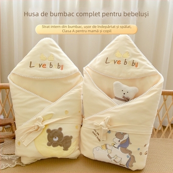 Cuvertură pentru nou-născuți din bumbac 100%, umplutură din bumbac, țesătură din bumbac, 0,55–1,0 kg, iarnă