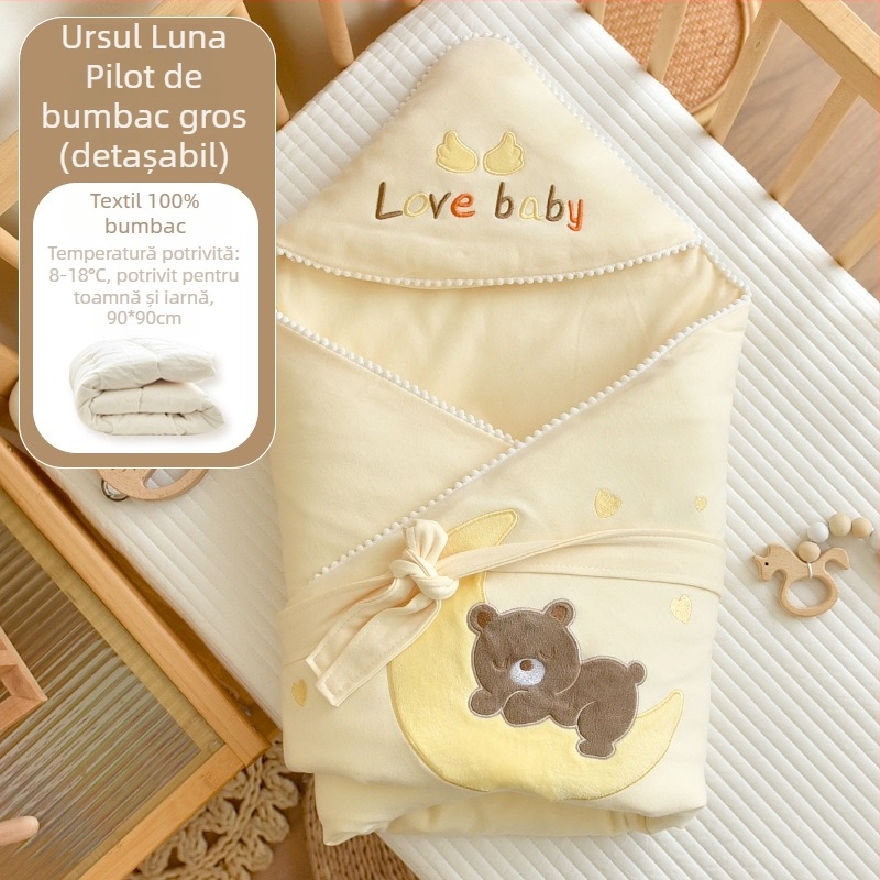 Cuvertură pentru nou-născuți din bumbac 100%, umplutură din bumbac, țesătură din bumbac, 0,55–1,0 kg, iarnă