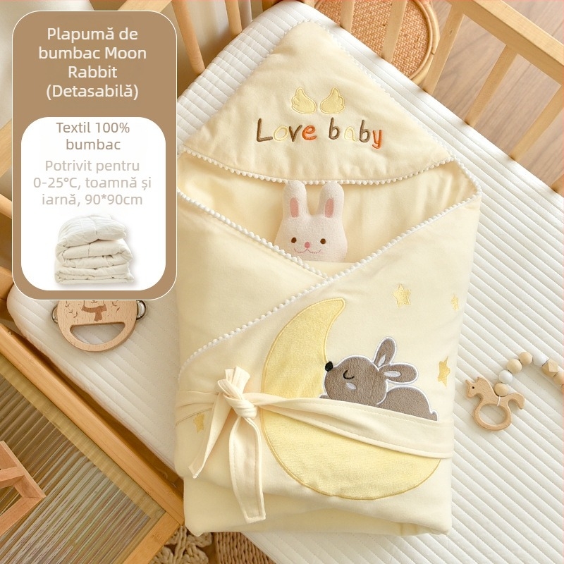 Cuvertură pentru nou-născuți din bumbac 100%, umplutură din bumbac, țesătură din bumbac, 0,55–1,0 kg, iarnă