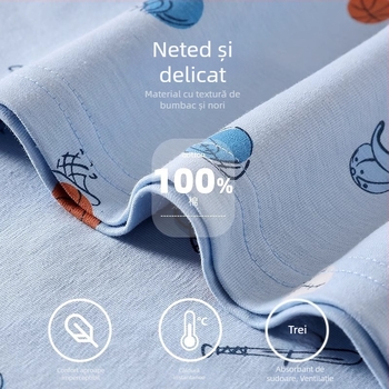 Pantaloni lungi de bumbac pentru băieți, talie medie, 100% bumbac, Toamnă–Iarnă, 3–8 ani