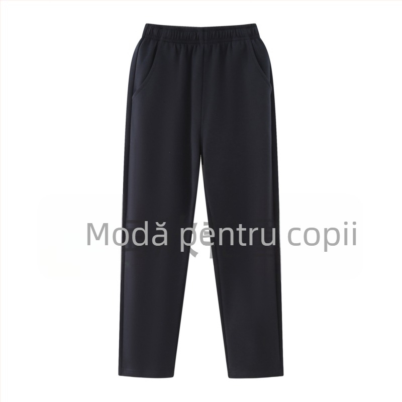 Set de uniformă școlară din două piese, cu căptușeală de fleece, pentru elevi de gimnaziu, toamnă–iarnă, stil colegiu, unisex