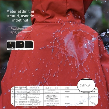 Jachetă cu glugă pentru fetițe – poliester, căptușeală din fleece, impermeabilitate 5000 mm, respirabilitate 10001–15000 mm, pentru copii între 13–16 ani