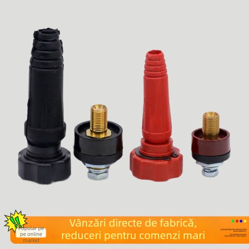 Accesorii Hengshengtai pentru mașini de sudură — cuplă de cablu de sudură din cupru, DKJ10-25 35-50 bază de interfață