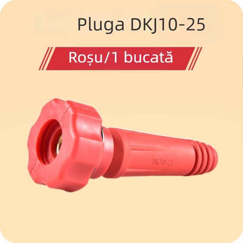 Accesorii Hengshengtai pentru mașini de sudură — cuplă de cablu de sudură din cupru, DKJ10-25 35-50 bază de interfață