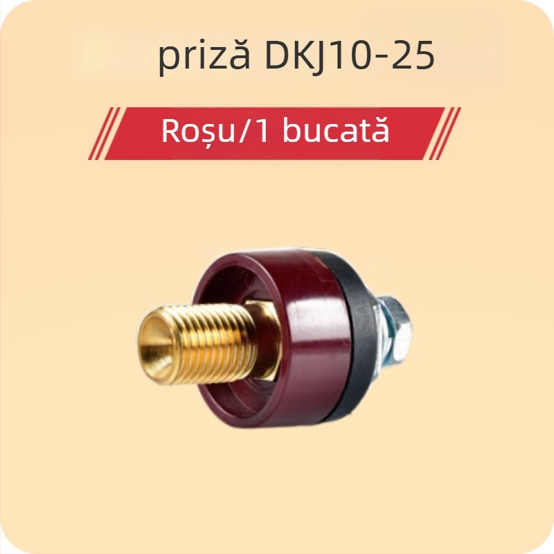 Accesorii Hengshengtai pentru mașini de sudură — cuplă de cablu de sudură din cupru, DKJ10-25 35-50 bază de interfață