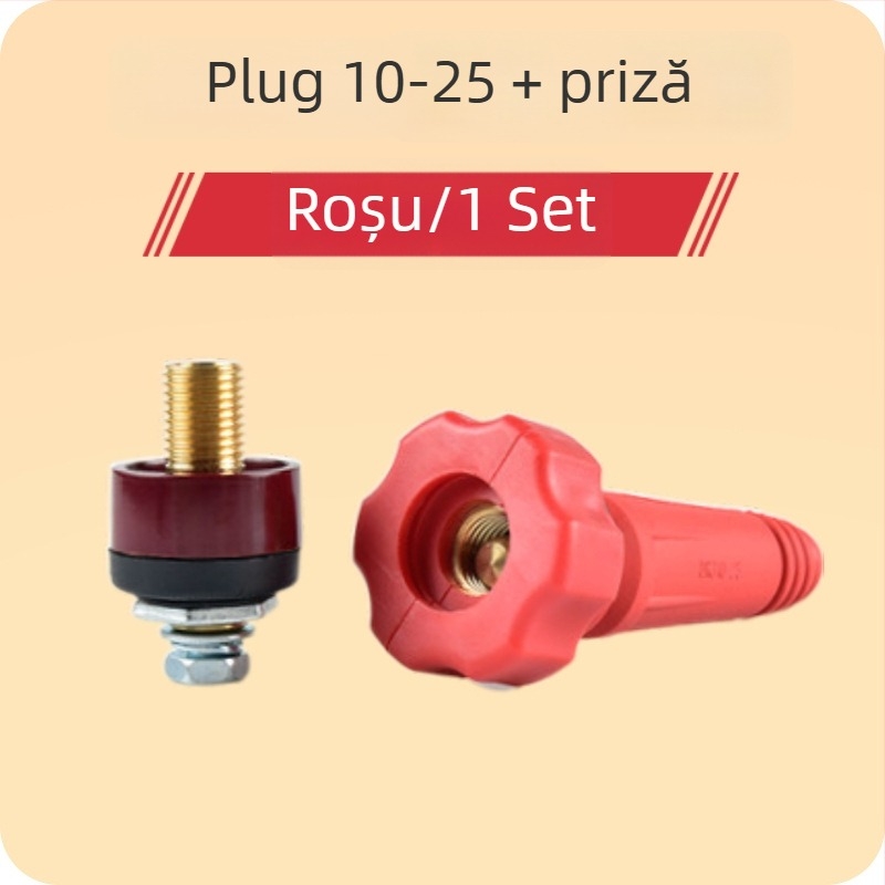 Accesorii Hengshengtai pentru mașini de sudură — cuplă de cablu de sudură din cupru, DKJ10-25 35-50 bază de interfață