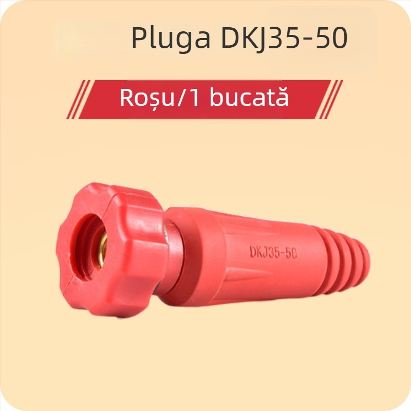 Accesorii Hengshengtai pentru mașini de sudură — cuplă de cablu de sudură din cupru, DKJ10-25 35-50 bază de interfață