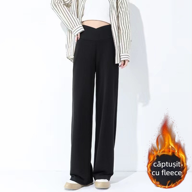 Pantaloni pentru gravide, talie înaltă, lungi până la podea, Cupro fibre 50–70%, suport abdominal