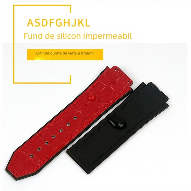 Brățară de ceas din piele naturală Ming Ting, interfață cu șurub cap convex, stil street/neutral/influencer, sezon iarnă 2023