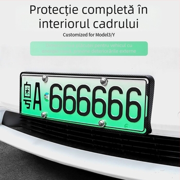 Ramă de plăcuțe Tesla Model Y/3 - accesoriu decorativ, Modelul 09, plastic, Tip: Alt, Compatibil cu Tesla