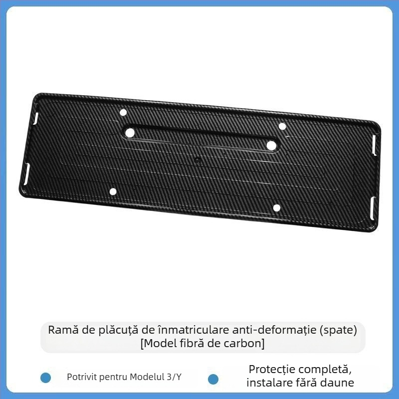 Ramă de plăcuțe Tesla Model Y/3 - accesoriu decorativ, Modelul 09, plastic, Tip: Alt, Compatibil cu Tesla