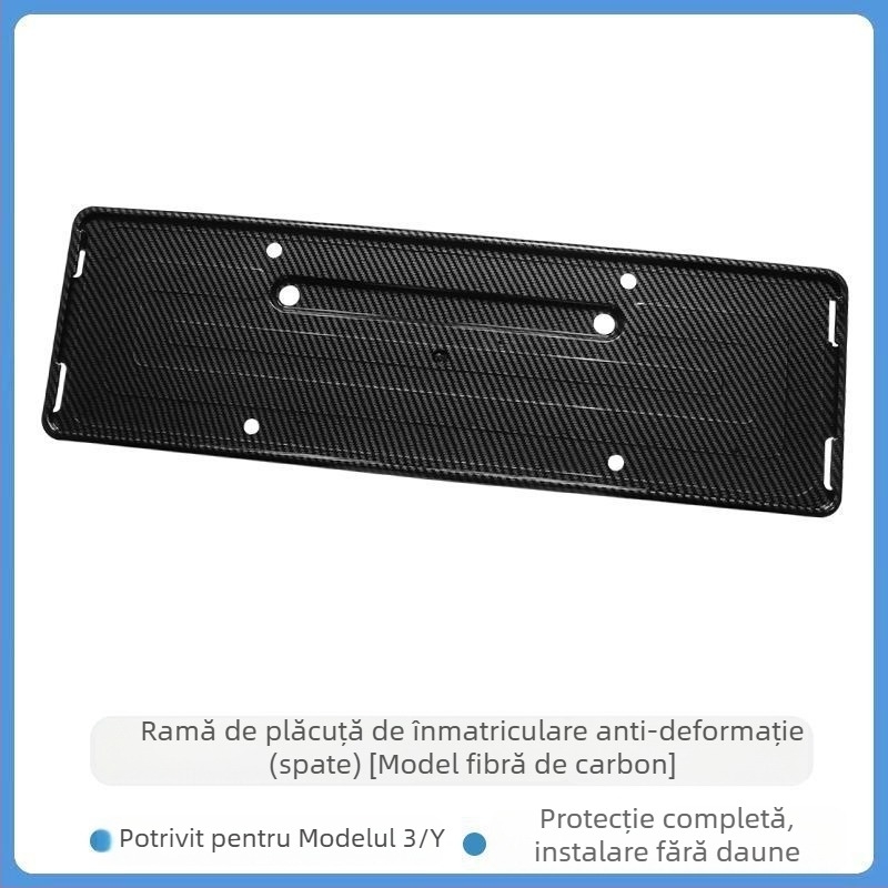 Ramă de plăcuțe Tesla Model Y/3 - accesoriu decorativ, Modelul 09, plastic, Tip: Alt, Compatibil cu Tesla