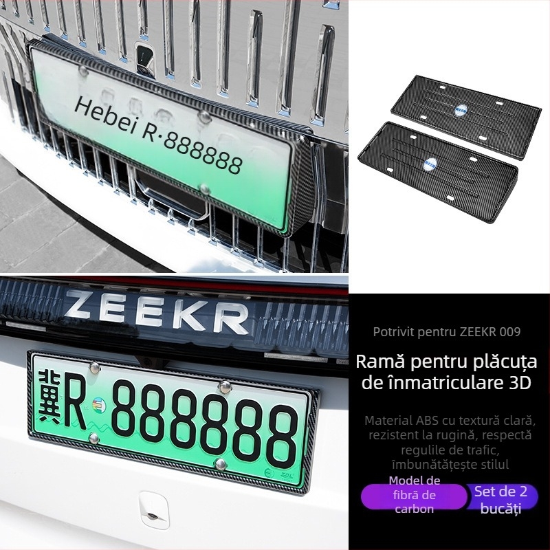 Cadru pentru plăcuța de înmatriculare Zeekr 001/007/X (2021–2024), plastic, brand Tengyun