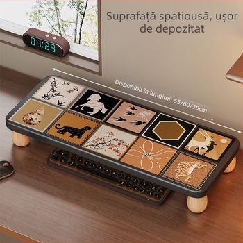 Suport pentru laptop cu ridicare, organizator de birou din lemn, Brand Evesigar/Isijia, Model 2228493012040516736, Stil desktop