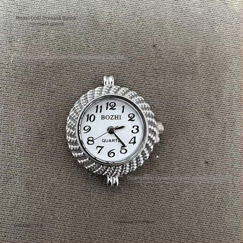 Cadran de ceas DIY în formă de inimă cu rhinestones, reglabil, mișcare standard • Lansare primăvara 2025 • Greutate 16 g