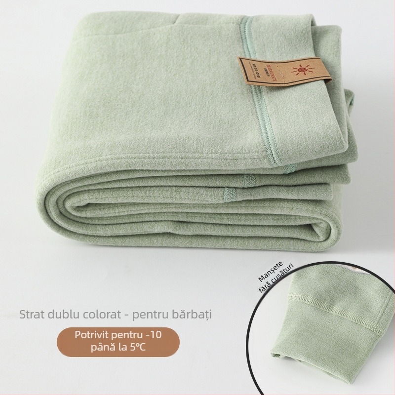 Pantaloni termici pentru copii din cașmir, dublu strat, toamnă-iarnă, unisex, talie medie