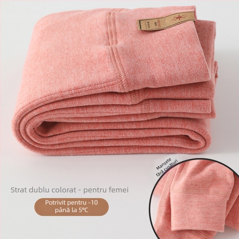 Pantaloni termici pentru copii din cașmir, dublu strat, toamnă-iarnă, unisex, talie medie