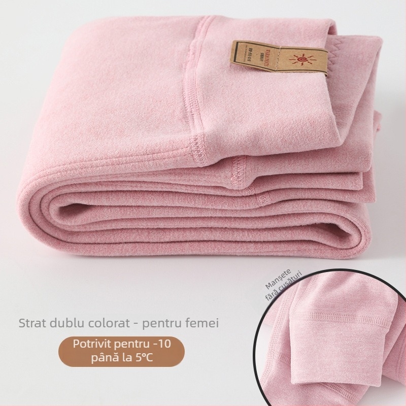 Pantaloni termici pentru copii din cașmir, dublu strat, toamnă-iarnă, unisex, talie medie